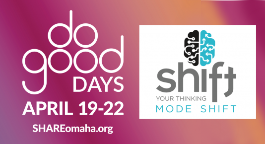 Do Good Days image for April 19-22. Includes dark pink background and Mode Shift brain logo that says Shift Your Thinking