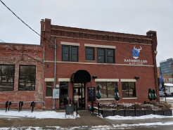 A red brick building on Farnam street in Midtown Omaha, this is the Rathskeller beer house